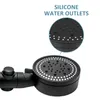 Shower Head Water Saving Black 5 Mode Adjustable High Pressure One-key Stop Massage Eco Bathroom Accessories 220401