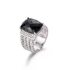 Bijoux Ring Diamond Dy Collier Sliver Ensembles Womens Mens Twisted Wiled Prismatic Black Rings Fashion Fashion Platinum plaqué
