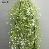 Guirnaldas de flores decorativas 80 cm 1 pieza de vid artificial hoja de hiedra plantas falsas guirnalda verde decoración del banquete de boda en casa decorativa