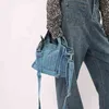 Denim Blue Vintage Borse da donna Retro Chic Fashion Lady Tote Canvas Coreano Shopper Borsa a tracolla femminile con tracolla Designer 220512