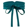 Belts Fashion Women's Wide Waist Belt Wrap Arround Self Tied Bowknot Obi Corset Waistband Ladies Solid Color Fabric Dress BeltsBelts