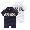 10 style bébés garçons combinaisons bébé filles vêtements à manches courtes barboteuse à carreaux 100% coton enfants vêtements pour bébés 0-24 mois