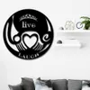 Arte da parete in metallo Live Love Laugh Scultura da parete Arte decorativa Regalo ideale per la casa