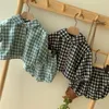 Детская одежда Milancel к пледам рубашке для полного рукава и Bloomer Boys Set Set Fashion Toddler Girls Set LJ201223