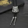 Bow Ties Vintage Dog Head Bolo Tie For Man Cowboy Western Cowgirl Leather Rope Zinc Alloy NecktieBow BowBow