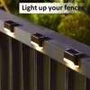 Warm White Garden Landscape Step Deck Led Solar Lamp Balcony Fence Lighting Outdoor Waterproof Path Stair Wall Lighting J220531