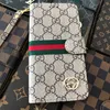 Luxury Magnetic Wallet Leather Cases Louis Vuitton LV Gucci Fall f￶r iPhone 12 13 14 Pro Max
