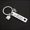 Keychains Fashion Accessories 2021 Rostfritt stål Husuppvärmning Keychain Pendant Family Love Creative House Lage Decoration Key Ring 12x50mm