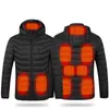 Men Heat Parka Hoodie USB Charging Multi-zone Heat Jacket Constant Temperature Cold-proof Coat