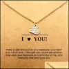 Pendant Necklaces Pendants Jewelry New Dogeared With Card Gold Elephant Heart Key Clover Horseshoe Triangle Charm Necklace Women Fashion G