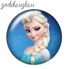 Princesa da Disney Elsa Ariel Branca de Neve 10pcs 12mm/18mm/20mm/25mm Round Photo Glass Cabochon Bracelets traseiros planos fazendo Finding3