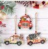 Ornamentos pendurados na árvore de Natal de fábrica pingente de madeira pingente de ano novo Presentes de Natal Decorações de casa