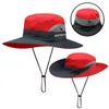 Cycling Caps & Masks Outdoor Bucket Hat Wide Brim Breathable Quick Dry Sunshade Mesh Layer LightweightCycling