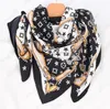 Designer Women Printed Square Scarf Twill Silk 90cm Scarves Women's Luxury Scarf Sjal