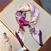 Print Silk Square Scarf Satin Women Headkerchief Hijab Female Shawl Wraps Bandana Hair Hand Wrist Foualrd Echarpe