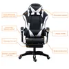 Furniture PU gaming chair swivel recliner with adjustable backrest and seat height high back footrest chair 360° suitable for office