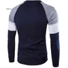 Vinterens mäns tröja Slim Sweaters Casual tröja Male O-Neck Patchwork Sweater Men's Pull Homme Tops Sueter Masculino L220730