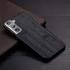 Przypadki do Samsung Galaxy S21 Ultra Plus Fe Coque Bamboo Drewno Wzór skórzany osłona luksus7069693