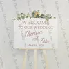 Welcome To Our Wedding Vinyl StickerSign Vinyl Lettering Decal For Mirror Custom Personalized Names Wedding Decor Stickers 220621