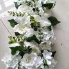 Flores decorativas grinaldas da festa de casamento decoração artificial de seda flor de rosa hidrangea centralteciedecorative