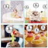 Andra festliga festleveranser Cake Topper Ball Picks Balls Decorations Dessert Cupcake Insert Aptitisers Cocktail Snack Muffin Shower Baby Baby