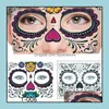 Partihandel engångsögonskugga klistermärke Magic Eye Face Lace Style Watertof Tattoo For Beauty Makup Stage Halloween Party Drop Del Del