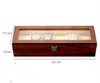 Obserwuj skrzynki skrzynki kłaczowe pudełko pudełko organizator przechowywania zegarków drewniane okienki okienne szklanki biżuterii z włókna węglowego i opakowanie