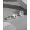 Clip-on-Schraubverschluss SHANICE 1 STÜCK (nicht durchbohrt) 925er-Sterlingsilber mit unregelmäßiger geometrischer Ohrknochenmanschette CLIP-Ohrringe mit konkav-konvexer Oberfläche