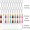 Keychains Acryl Circle Keychain -lege plekken Clear Kit 120pcs voor Cricut Vinyl Project inclusief Disc Tassels enek22