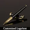 Luksusowe metalowe srebrne black sygnatury długopiski do pisania biznesu biuro materiały papiernicze Dostosowana nazwa Prezent 220613