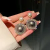 Brincos de gotas de gotas de pérolas brancas para mulheres para mulheres boêmias de jóias de casamento de zircão de zircão boêmio