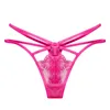 Kvinnors trosor 25# Kvinnor Crotchless Sexig underkläder spetspärl thongs damer flicka porr underkläder g-sträng sex transparent294o