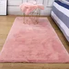 Imitation Rabbit Fur Carpet Comfortable Soft Plush Rug Modern Simple Bedroom For Living Room Balcony Cushion Solid Color Sofa Mat