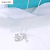 Love Key Heart Shaped Diamond Pendant Necklace S925 Sterling Silver Love Necklace Light Luxury Niche Design Necklace Valentine's Day Birthday Gift G220722