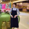 Maternity Dresses Corduroy Dress Knitted Shirts Suits Autumn Winter Fashion Clothes For Pregnant Women Elegant Bodycon Pregnancy