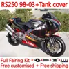 Koningen +tankbedekking voor Aprilia RSV250RR RS-250 RSV250 RS RSV 250 RSV-250 98-03 159NO.14 RS250 RR 1998 1999 2000 2001 2002 2002 2003 RS250R 98 99 00 01 02 03 BODY