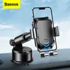 Baseus Gravity Car Phone Holder Suction Cup調整可能なユニバーサルスタンドGPSマウント13 12 Pro Poco 220705
