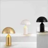 Mushroom Table LED Lamp Postmodern Minimalist Light Bedroom Bedside Study Table Light Nordic Personality Luxury Design Lamp H220423