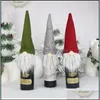 クリスマスデコレーションフェスティブパーティー用品ホームガーデンシップ新しいギフトバッグサンタクロースワイングラスボトルSE DHSRU