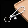 New Jewelry Creative PU Leather Braided Rope Keychain Car Key Ring For Women Men Fashion Key Holder Accessories7360554