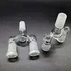 Adaptador de vidro de 14,5 mm e 18,8 mm Acessórios de narguilé de tigela dupla 3 juntas em uma suspensa Divisor de osso de desejo de dois tamanhos Adaptador fosco para opções Bongs Pipes Dab Rigs