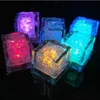 Hoge kwaliteit speelgoed Flash Ice Cube Water-Active Flash-Led Light In Water Drink Flash Automatisch voor Party Wedding Bars Christmas 100lots xm