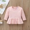 Kleidungssets Baby Mädchen Herbst Outfit Rosa T-Shirt Kleid Strampler Hosen Langarm Set Geboren 2022 Kleidung Schwan Babys KleidungKleidung