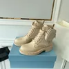 Inverno de estilo moderno mulheres botas de beleza de beleza no meio da bota de tornozelo de couro brilhante botas de rei renylon preto de melhor qualidade de combate king botas com caixa no407