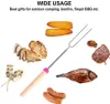 Kitchen Tools 32Inch Barbecue Fork Stainless Steel Marshmallow Roasting Stick Telescoping Smores Skewer For Dog BBQ Picnic Cam1113178