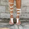 Sandals New Gladiator Women Flat Sandals Ladies Clip Toe Cross Strap Thong Sandals Shoes Woman Beach Free-binding Sandalen Dames 220325