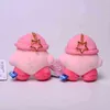 10CM KAWAII Kirby Anime Cartoon Serie Kirby Engineer weiches süßes Plüschtier Guajian hängender Tropfen Ornamente Baby Junge Mädchen Geschenk G220419