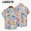 Men's Casual Shirts Summer Hip Hop Loose Print Turn-down-collar Shirt Men Women Harajuku Short Sleeve Botton S-6XLMen's