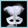 Mask Feathers Wedding Party Masks Masquerade Venetian Women Lady Sexy Carnival Mardi Gras Costume G1171 Drop Delivery 2021 Festive Supplie