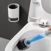 GURET Silicone Toilet Brush Wall-Mounted Cleaning Tools Refill Liquid No Dead Corners Home Bathroom Accessories Set 220511